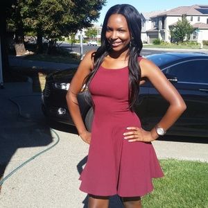 H&m cranberry, sleeveless mini Dress